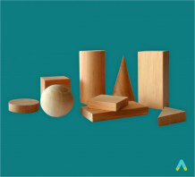фото - Набір моделей геометричних тіл та фігур (дерев’яні)
