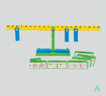 фото - Ваги математичні, довжина 65 см (з картками). 