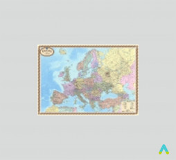 фото - Географічна, політична  карта Європи на планках