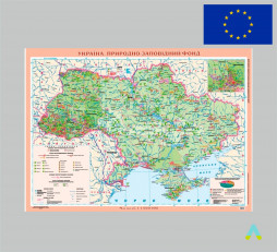 фото - Україна.Природно-заповідний фонд м-б 1:1 000 000 картон на планках