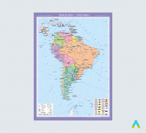 Південна Америка. Політична карта - фото