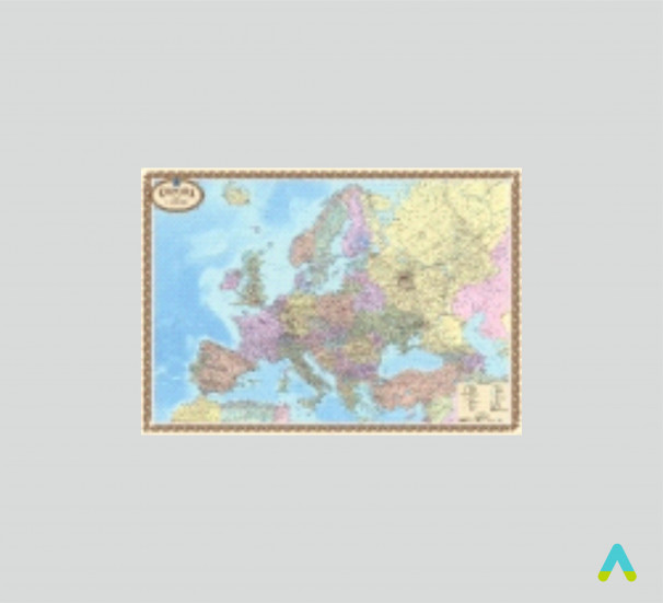 Географічна, політична  карта Європи на планках  - фото