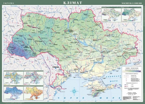 Україна.Клімат м-б 1:1 000 000 - фото
