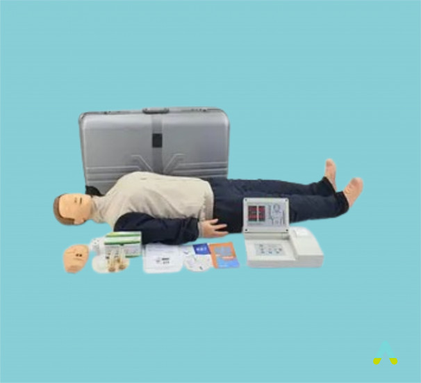 Манекен для відпрацювання навичок надання розширеної невідкладної допомоги при травмах, з контролером з електронікою (тип 2) / Тренажер для проведення серцево-легеневої реанімації, тіло дорослого з електронікою - фото