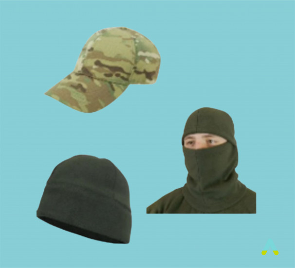 Комплект головних уборів (тактична кепка, зимова шапка, балаклава) - фото