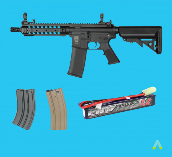 Комплект стрілецької зброї Airsoft Electric Gun М4 (AR15) в зборі  - фото