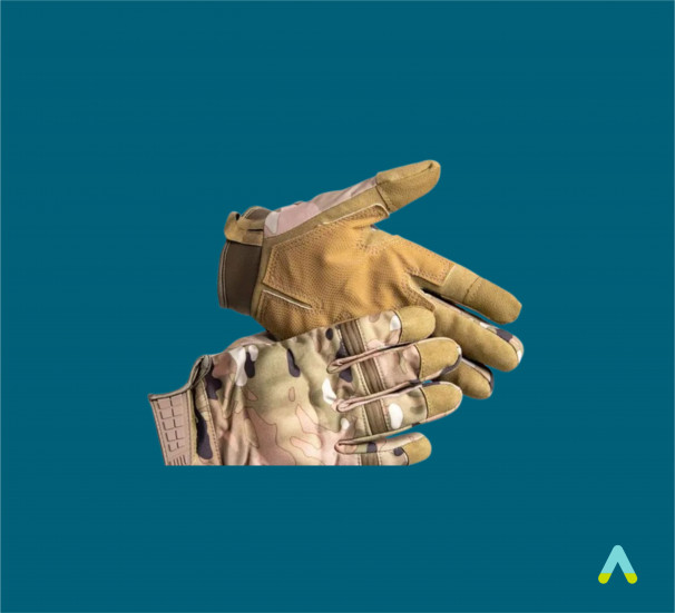 Рукавиці стрілецькі повнопалі, нейлон, з підтримкою сенсонрого екрану тип 6 - фото